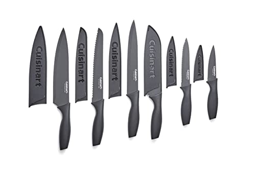 Cuisinart Advantage Color Collection 12-Piece Knife Set with Blade Guards, Matte Black