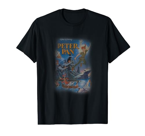 Disney Peter Pan Main Characters Never Land Vintage Poster T-Shirt