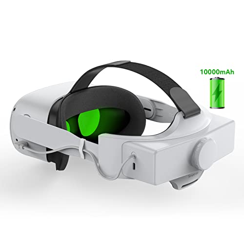 Smatree Elite Strap with 10000mAh Battery Compatible for Quest 2, 8 Hours Playing Time, Triple Your Playing Time, Rechargeable Elite Strap Compatible for Quest 2