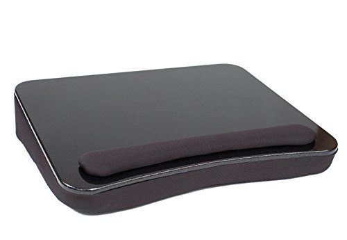 Sofia + Sam Multi Tasking Lap Desk with Memory Foam Cushion | USB Light and Mouse Pad | Fits Laptops Up to 15' | Portable Travel Desk with Handles | Laptop Lap Tray Desk | Black | Classroom Desk