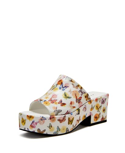 Katy Perry Women's The Busy Bee Slide Wedge Sandal, Butterfly Multi, 8