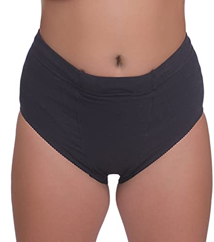 Women Vulvar Varicosity and Prolapse Support Brief with Groin Compression Bands - Black - Large