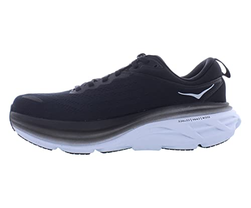 HOKA ONE ONE Bondi 8 Womens Shoes Size 7, Color: Black/White