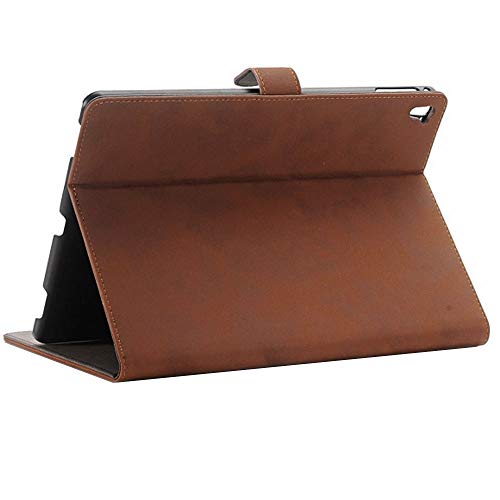 Jennyfly 2018 iPad 9.7 inch Case, Lightweight Premium PU Leather Folio Hand Free Stand Case Screen Protector Cover with Card Slot for 9.7 inch 2017/2018 New iPad - Dark Brown