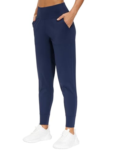 THE GYM PEOPLE Women's Joggers Pants Lightweight Athletic Leggings Tapered Lounge Pants for Workout, Yoga, Running (Small, Blue)