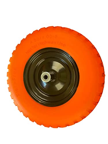 Universal Fit, Flat Free Wheelbarrow Tire (Orange)
