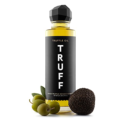 TRUFF Black Truffle Oil - Black Truffle Infused Olive Oil - Gourmet Dressing, Seasoning, Marinade, or Drizzle, Non-GMO, Gluten-Free, 6 fl.oz