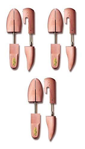 Woodlore MEN’S CEDAR SHOE TREE'S 3-PACK (for 3 pairs of shoes) - MADE IN USA … (MEDIUM Fit 9-10, 3-PACK)