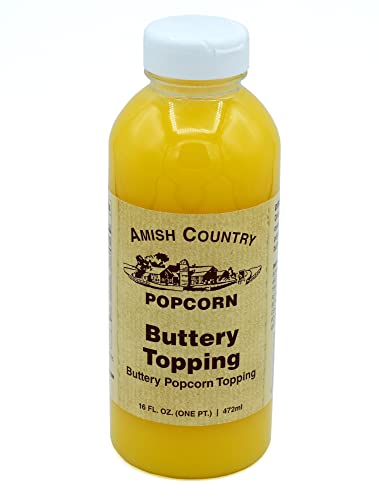 Amish Country Popcorn | Buttery Popcorn Topping | 16 oz Jar | Old Fashioned, Non-GMO and Gluten Free (16 oz Jar)