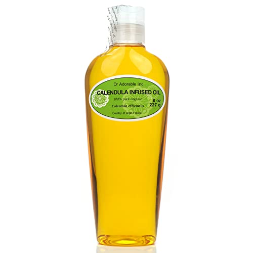 Dr Adorable - 8 oz - Calendula Infused Oil - 100% Pure Natural Organic