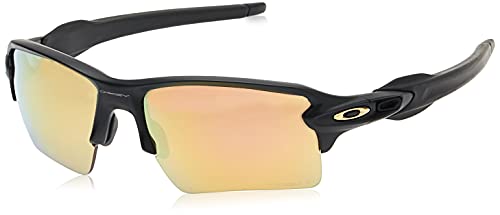 Oakley Men's Oo9188 Flak 2.0 XL Rectangular Sunglasses, Matte Black/Prizm Rose Gold Polarized, 59 mm