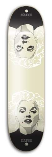 ZtuntZ Skateboards AM Marilyn Park Deck, Black/Natural, 7.75 x 31.25-Inch/14-Inch WB