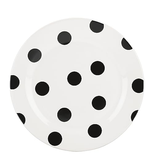 Kate Spade New York KATE SPADE Deco Dot Accent Plate, 1.1 LB, White (Set of 4)