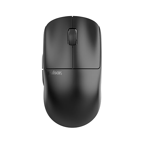 Pulsar Gaming Gears X2V2 mini Wireless Gaming Mouse, Ultra Lightweight 1.80 oz (51 g), Symmetrical, Optical switch, 2.4 Ghz 1 ms, 26000 DPI, PAW3395 sensor (Mini, Wireless, Black)