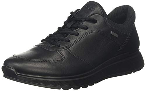 ECCO Men's Exostride Low Gore-TEX Waterproof Sneaker, Black, 10-10.5