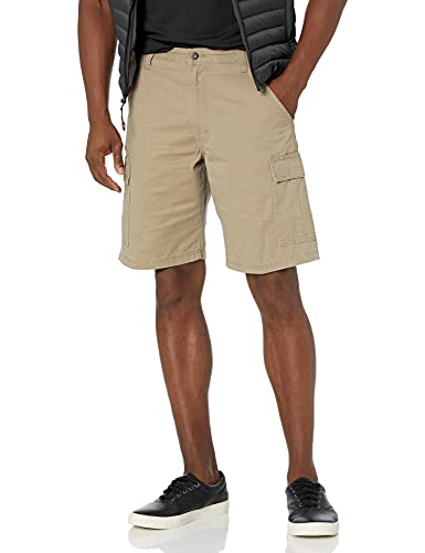 Wrangler Authentics Men's Classic Relaxed Fit Cargo Short, British Khaki Twill, 38