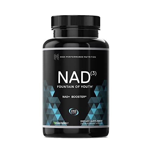HPN Supplements NAD3 NAD+ Booster | Extra Value Size 4 Month Supply | Clinically Proven & Independently Tested - Metabolic Repair | 311 mg per Serving - 240 Capsules