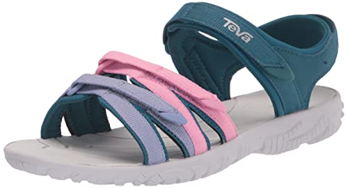 Teva Girls K Tirra Sandal, Blue Coral Multi, 3 Little Kid