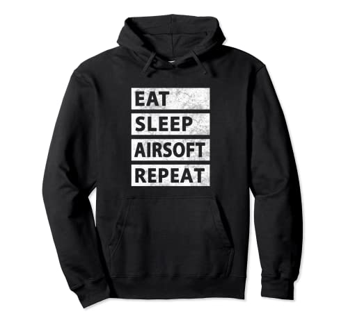Funny Airsoft Eat Sleep Airsoft Pullover Hoodie
