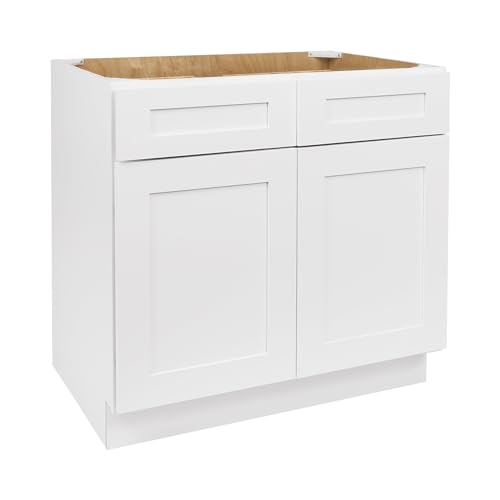 ONESTOCK 36-Inch Kitchen Base Cabinet with Drawer, White, Ready to Assemble - 36' W x 34.5' H 24' D