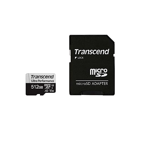 Transcend 512GB microSD w/Adapter UHS-I U3 A2 Ultra Performance TS512GUSD340S