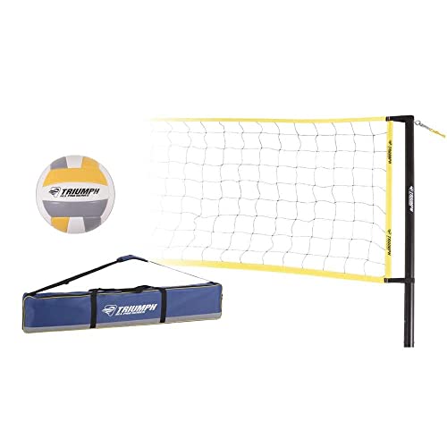 Triumph Classic Volleyball Set - Includes Regulation Size Volleyball, Pump and Padded Carry Case