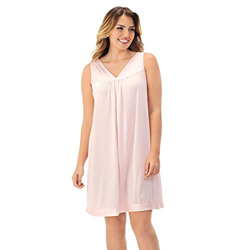 Exquisite Form womens Coloratura Sleeveless Short Nightgown, Pink Champagne, Medium US