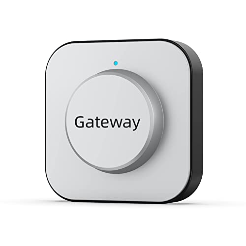 SMONET Smart Lock WiFi Gateway, TTLock Gateway G2 Gateway, Remotely Control Bluetooth Fingerprint Keyless Entry Door Lock, TTLock Smart Deadbolt WiFi Hub Compatible with Alexa,Google Home
