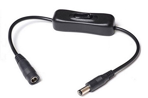 5.5mm x 2.1mm Inline Power Switch for Arduino Boards and LED Light Strips by Corpco