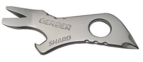 Gerber Gear Shard Keychain - Mutlitool Keychain with Bottle Opener, Screwdriver, and Wire Stripper - EDC Gear Stocking Stuffers - Silver