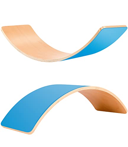 Wobble Balance Board, 37' Wooden Balance Board for Kids Toddlers & Adults - Quiet Felt & Non-Slip/ 13 Layers Thicker, Yoga Board for Classroom & Office Adult, Wooden Toys for Boys Girls Birthday Gifts