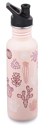 Klean Kanteen 27oz Classic with Sport Cap - Pink Succulents