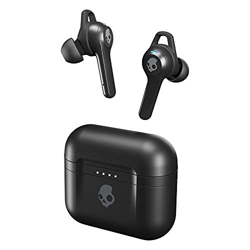 Skullcandy Indy Fuel In-Ear Wireless Earbuds, Wireless Charging, 30 Hr Battery, Microphone, Works with iPhone Android and Bluetooth Devices - Black
