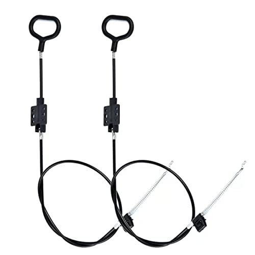 2Pcs Sofa Recliner Pull Cables Replacement，Recliner Sofa Chair Couch Release Lever Pull Handle，Fits Ashley and Most Recliner Sofa Brand，Exposed Cable Length 4.9', Total Length is 31'。 (D ring)