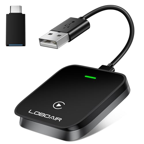 Wireless CarPlay Adapter for Factory Wired CarPlay, 2023 Automatic CarPlay Adapter Converts Wired to Wireless Fits Cars from 2015, iOS 10+, Keep Original Control. Black