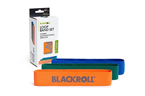 Blackroll Loop Band - Latex Free Loop Resistance Bands Set for Boody Workout Squat Hip Glutes - Pack of 3