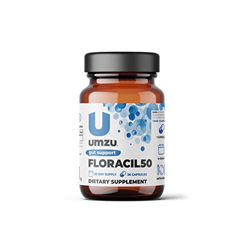 UMZU Floracil50 - Daily Probiotic Supplement to Support Gut Health, 8 Gut Healthy Bacteria Strains, Probiotic With Lactobacillus Rhamnosus and Reuteri - (30 Day Supply 30 Capsules)