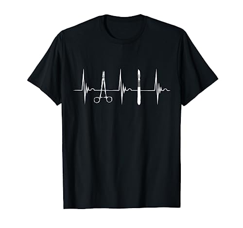 Surgical Scalpel Surgeon Heartbeat EKG Pulse Nurse Surg Tech T-Shirt