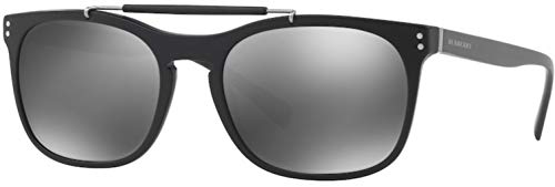 BURBERRY BE4244-34646G Sunglasses MATTE BLACK w/GREY MIRROR SILVER 56mm