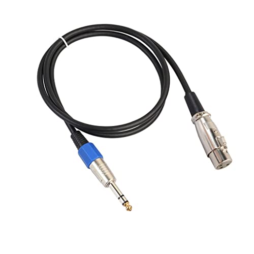 EYHLKM Audio Cable Female to 6.35mm Jack Plug Male Connector Microphone Speaker Guitar Amplifier