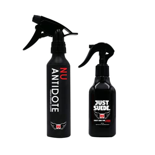 NuLife Kicks Shoe Cleaner Bundle - Cleaner for White Shoes and Suede Cleaner, Leather and Suede Conditioner, Aged Yellowing Removal Spray, Shoe Cleaning Kit, Spot Clean Carpets, Shoes, Car Interior