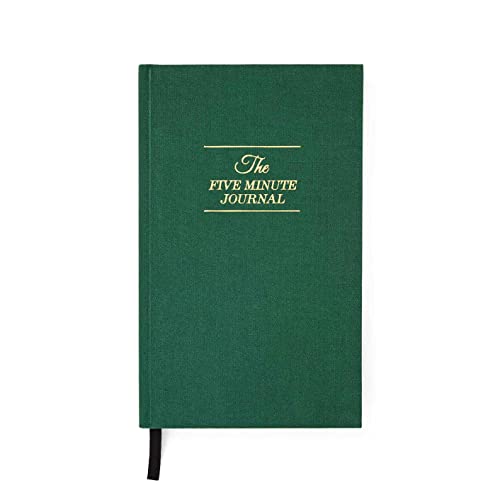 The Five Minute Journal, Original Daily Gratitude Journal 2023, Reflection Manifestation for Mindfulness, Undated with Gold Foiling, Plastic-Free, Green - Intelligent Change