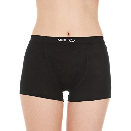 Minus33 Merino Wool Women's Micro Boyshorts Black Small