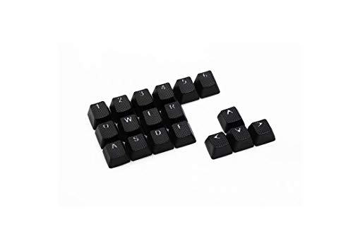 Rubber Gaming Backlit Keycaps Set - for Cherry MX Mechanical Keyboards Compatible OEM Include Key Puller (Black)