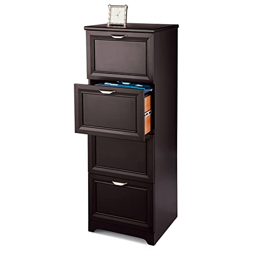 Realspace Magellan 19'D Vertical 4-Drawer File Cabinet, Espresso