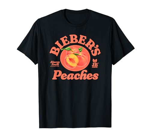 Official Bieber's Peaches Black T-Shirt