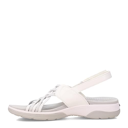 Skechers Women's ARCHFIT Reggae Sport-Hometown Sandal, White/Gray, 8