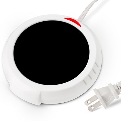 Candle Warmer Plate Safely Releases Scents without a Flame- Used as Candle Jar Warmer, Candle Melter, Coffee Warmer, Mug warmer, Cup warmer in Your Home & Office, 1 Pack, White