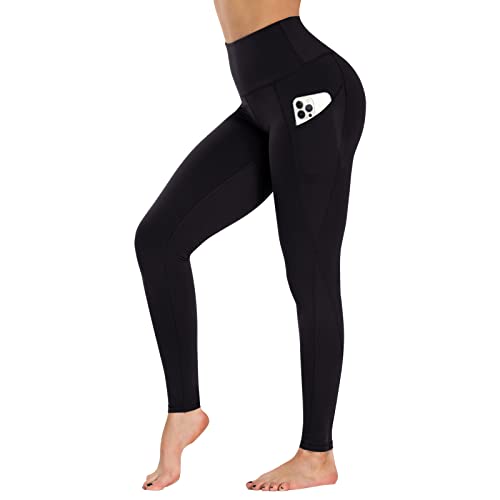 GAYHAY Leggings with Pockets for Women Reg & Plus Size - Capri Yoga Pants High Waist Tummy Control Compression for Workout