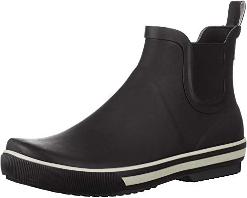 Rocket Dog Women's Rainbow Rubber Rain Boot, Black, 8